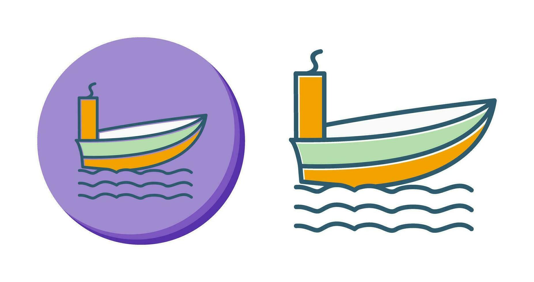 icono de vector de barco de vapor