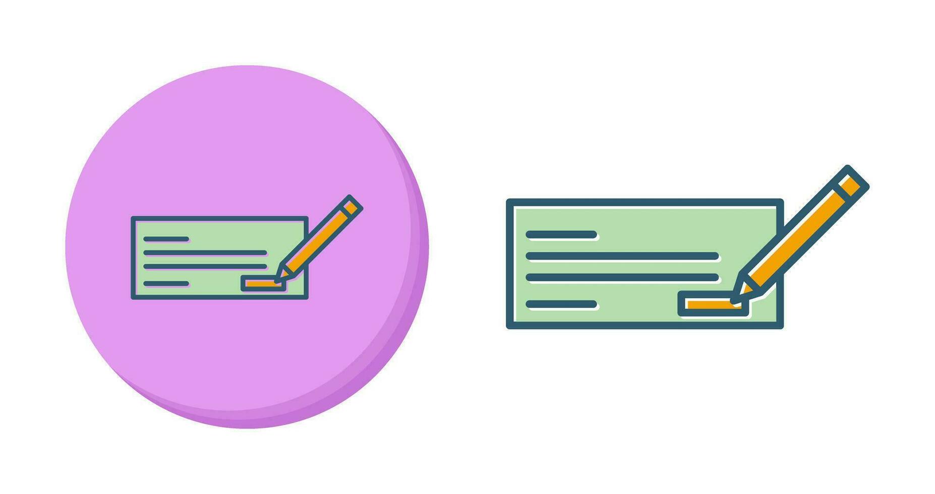 Write Cheque Vector Icon