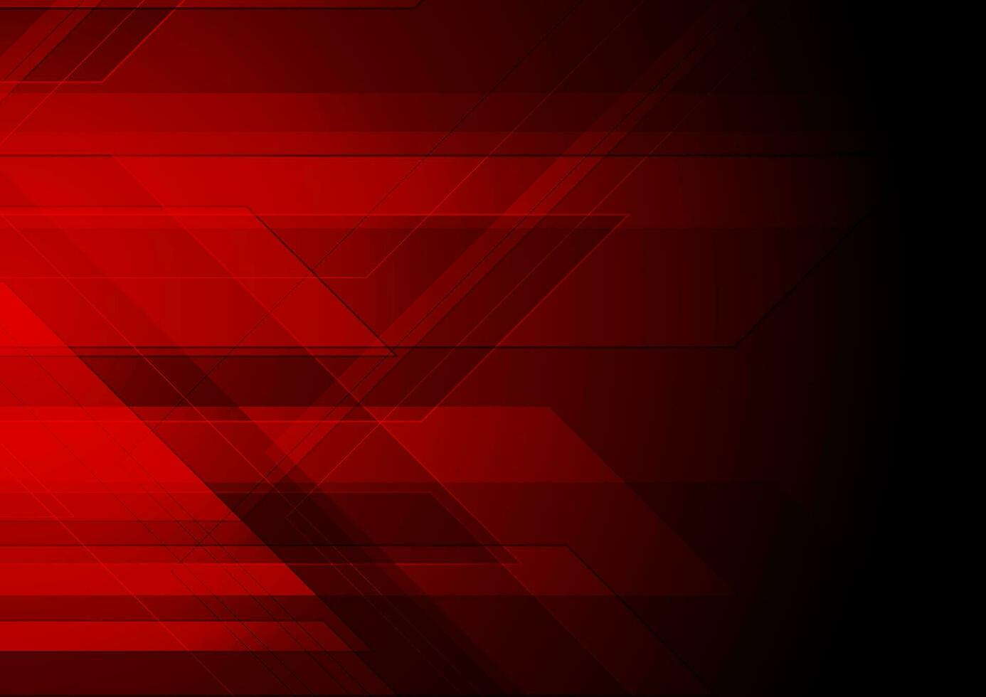 Dark red tech geometric abstract background vector