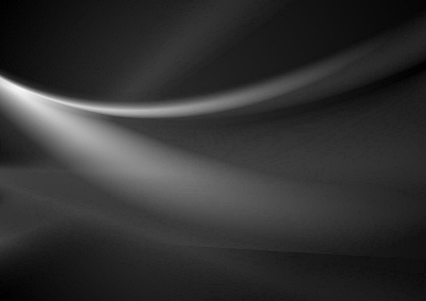Abstract dark grey smoke waves background vector