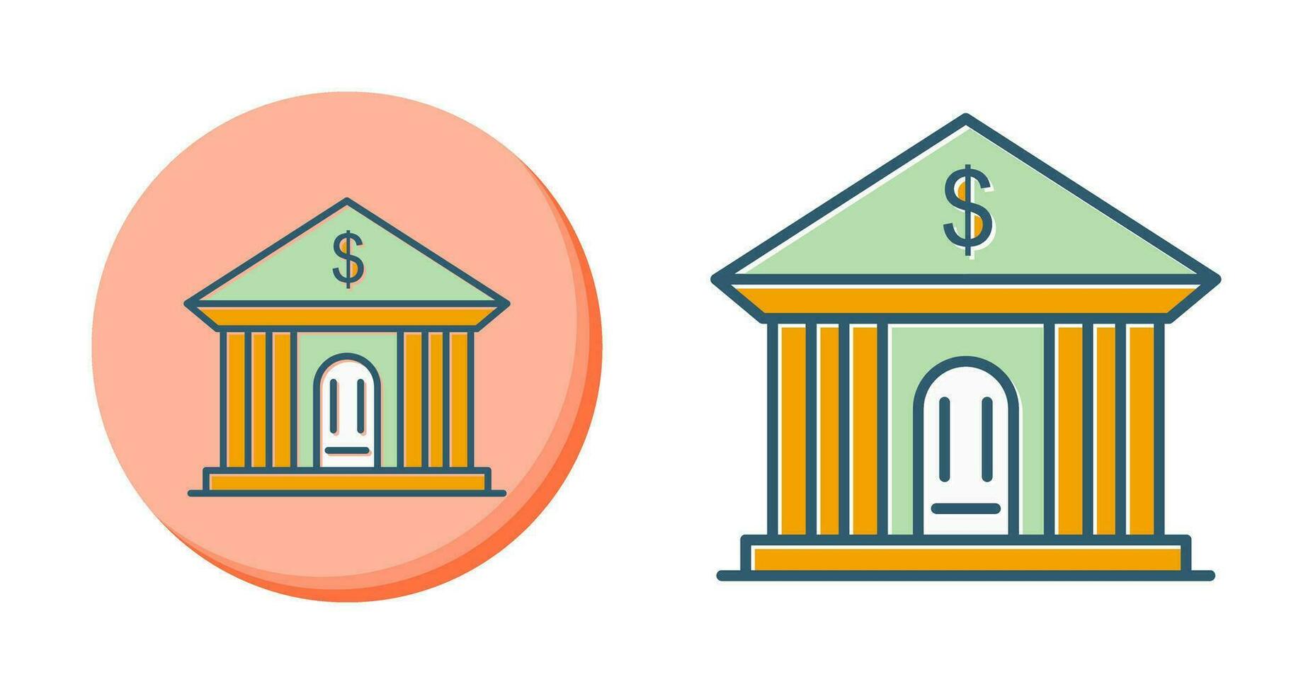 Bank Building Vector Icon