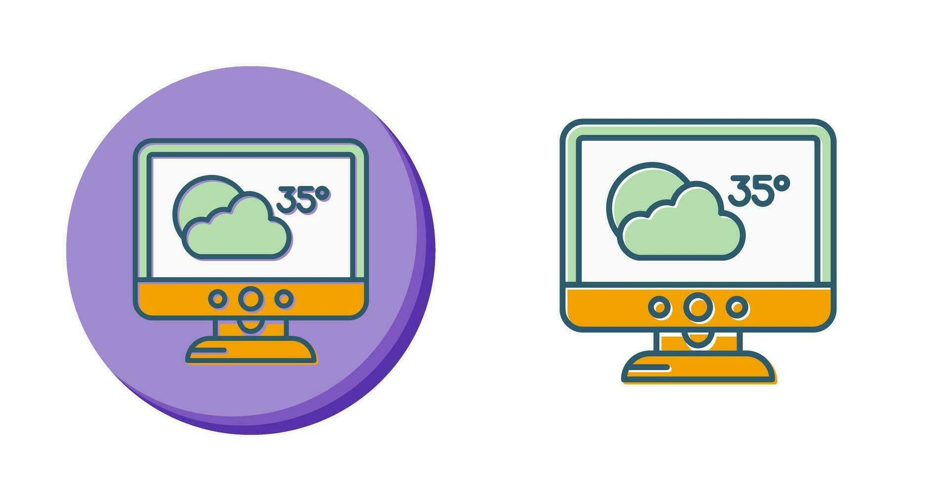 icono de vector de pronóstico del tiempo