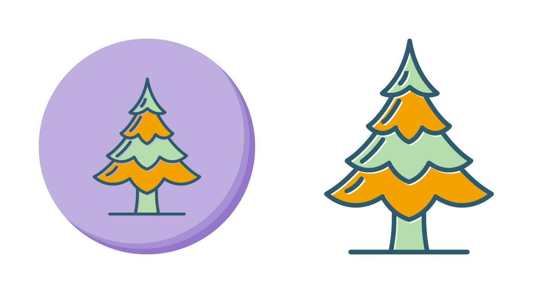 icono de vector de árbol de pino