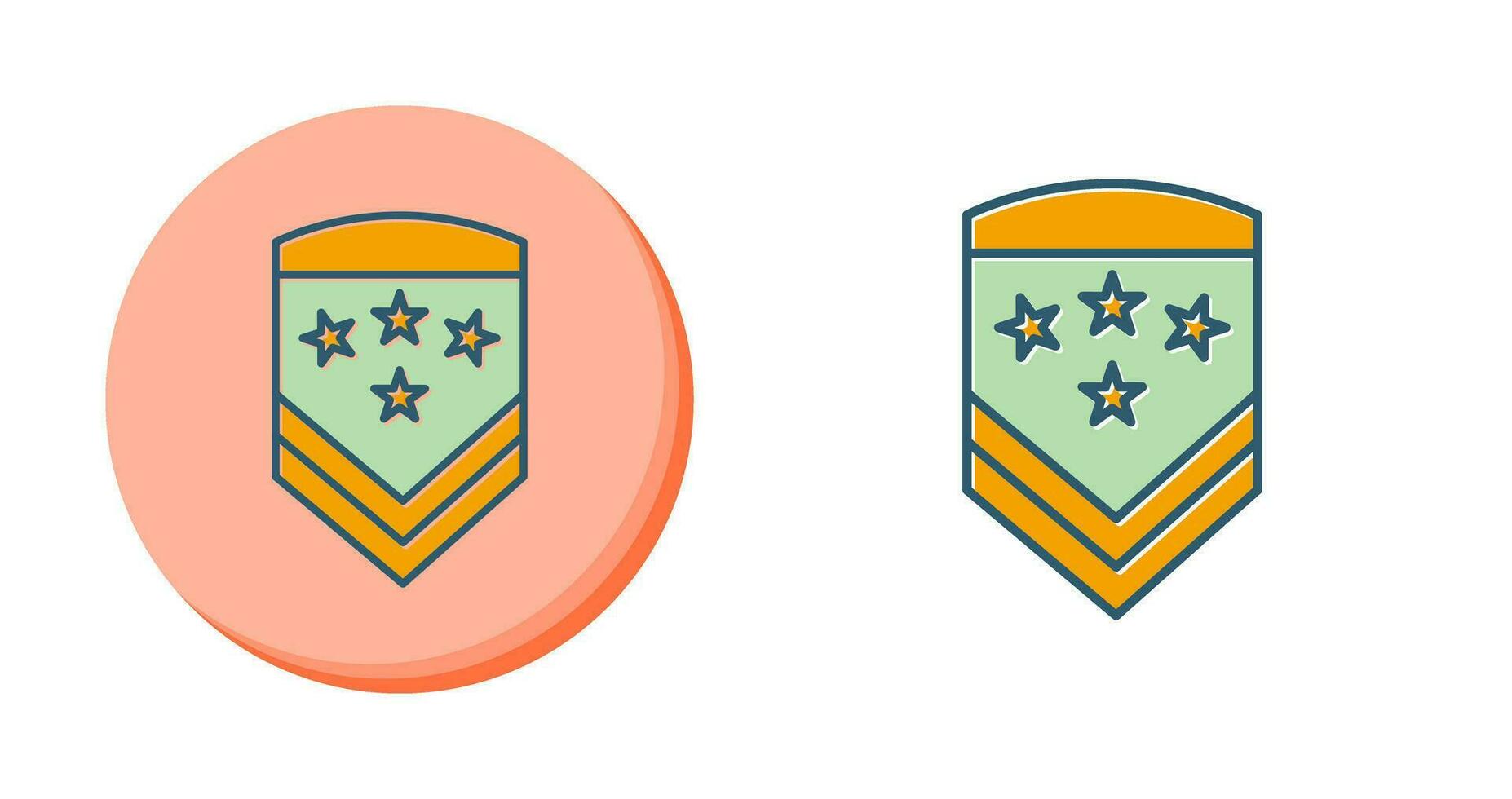 icono de vector de insignia militar