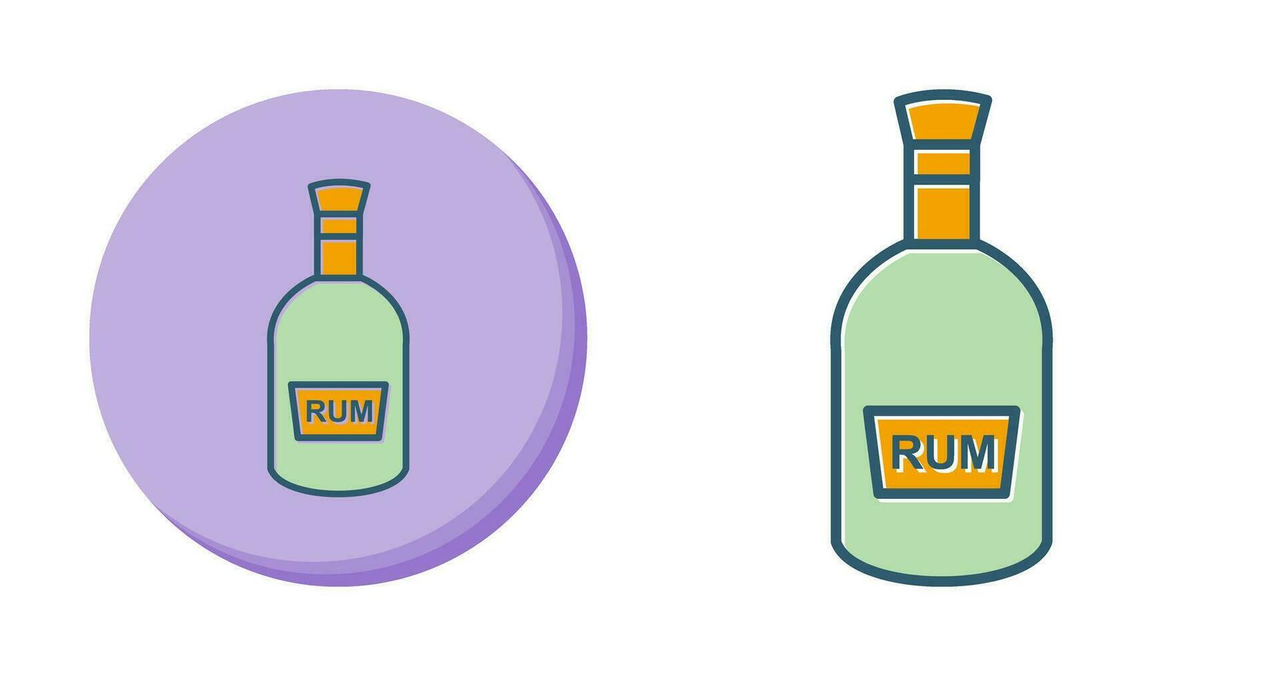 Bottle of Rum Vector Icon