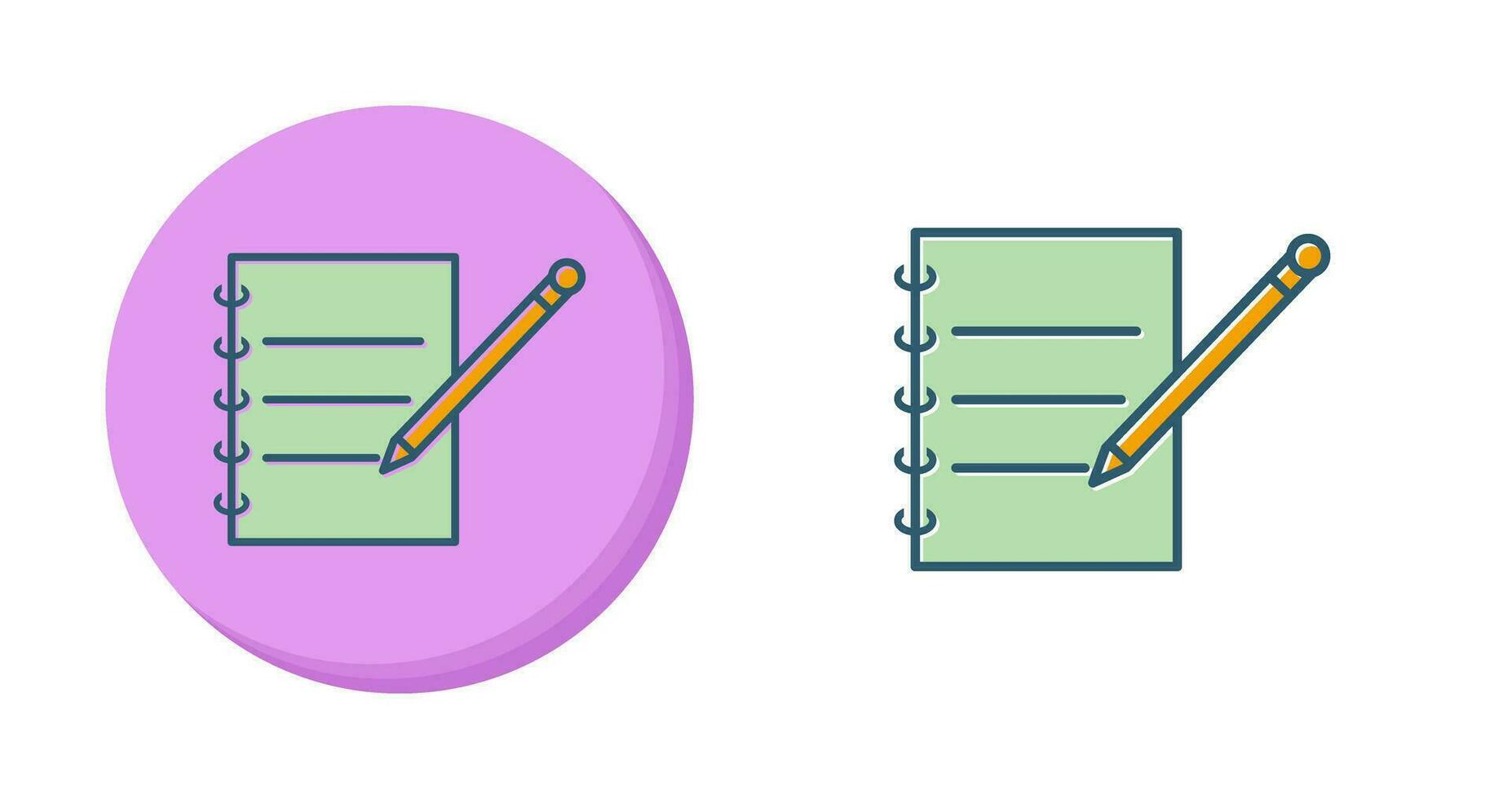 Notebook and Pen Vector Icon