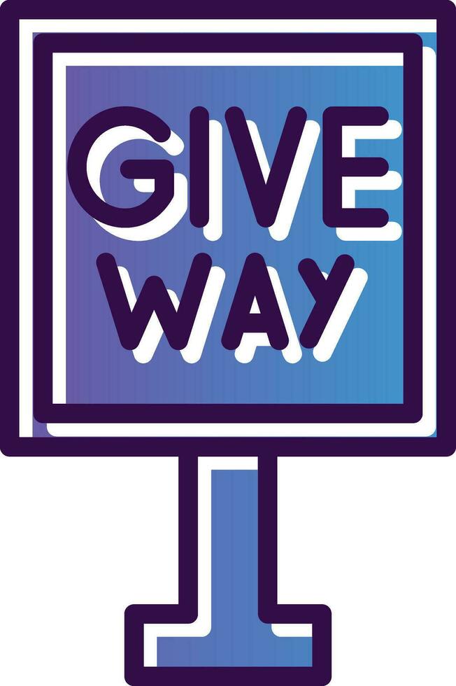 Give Way Vector Icon Design