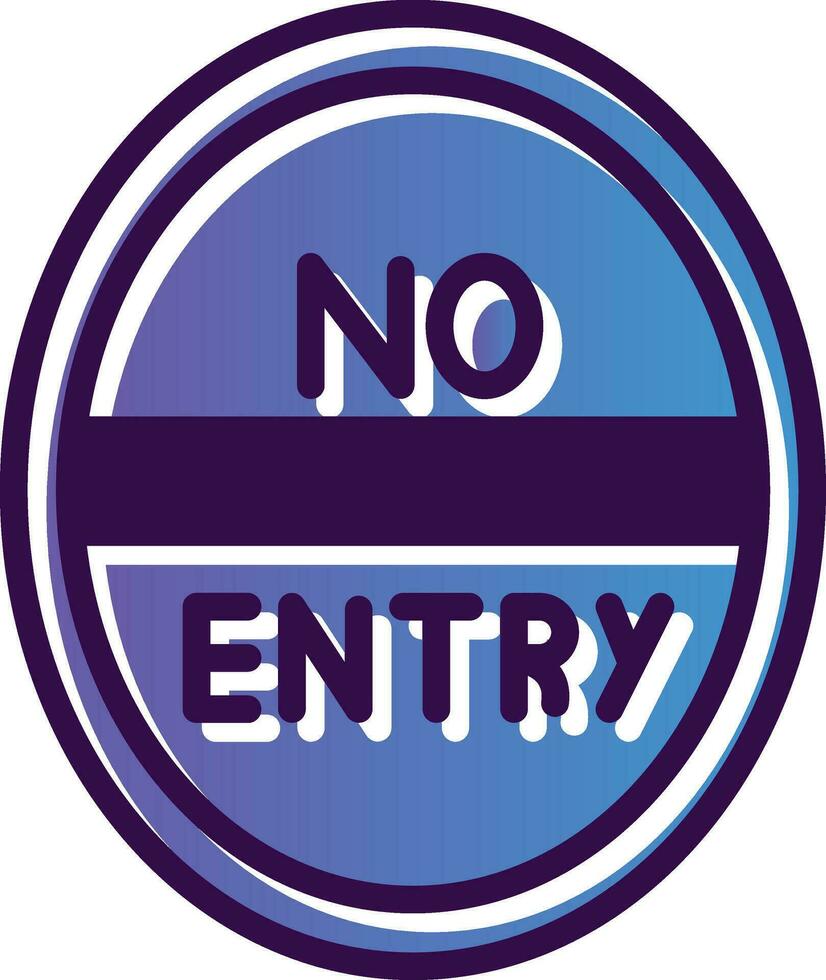 No Entry Vector Icon Design