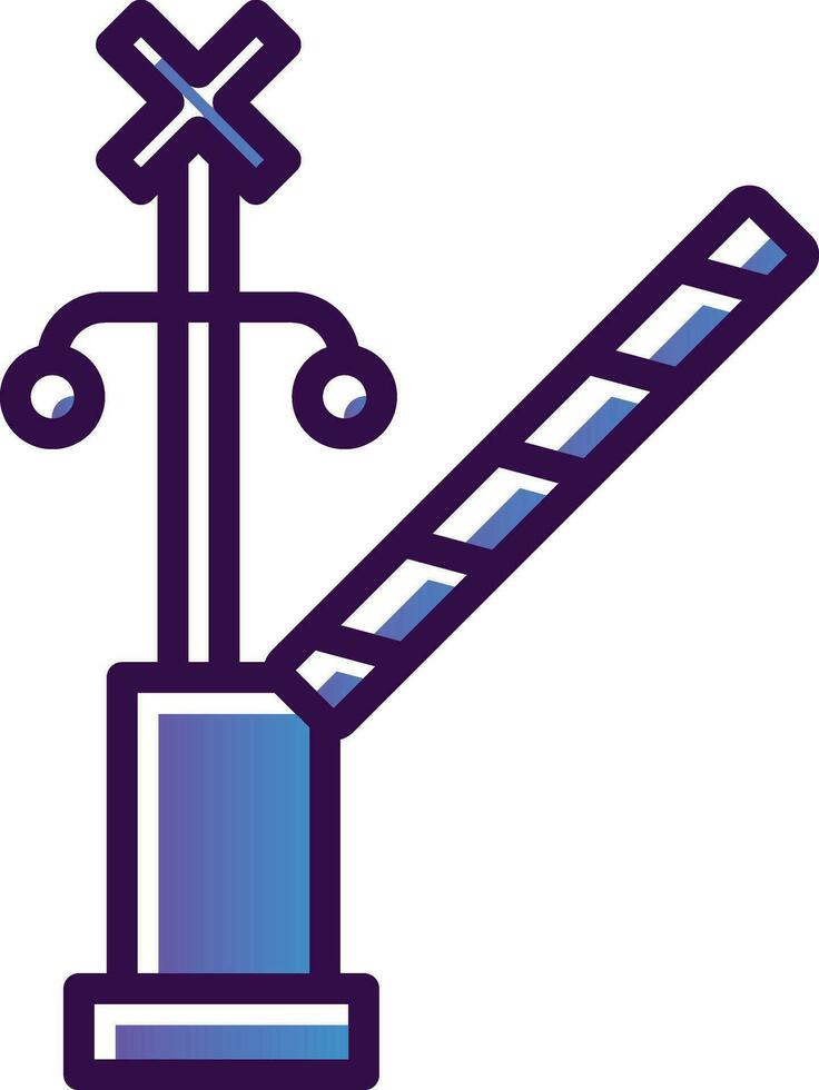 Level Crossing Vector Icon Design