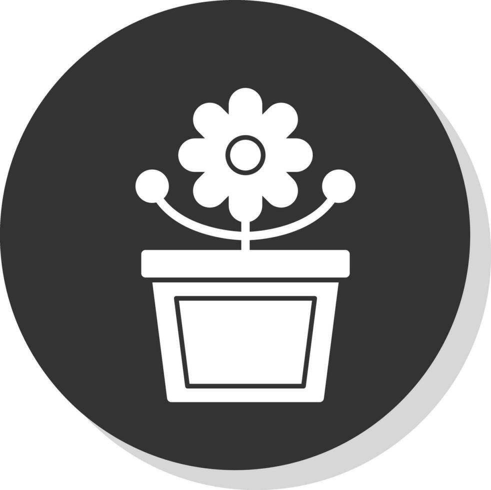 diseño de icono de vector de maceta de flores