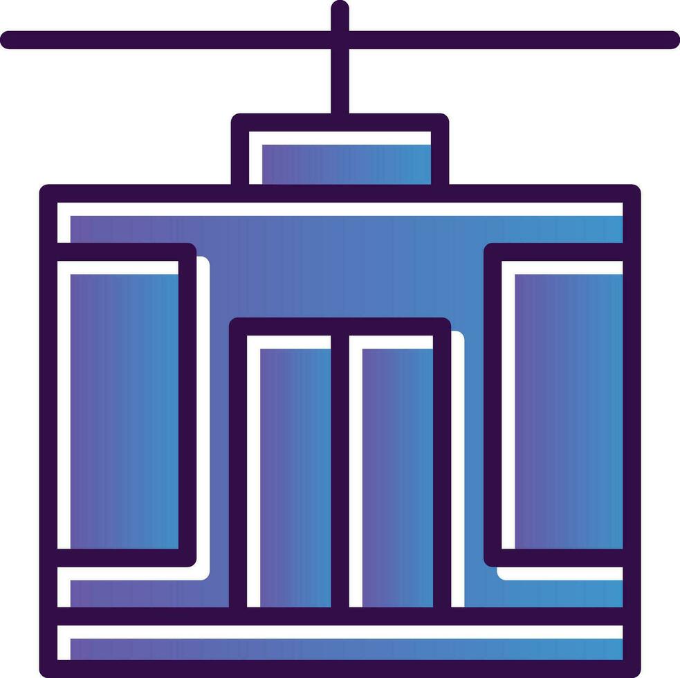Cable Car Vector Icon Design