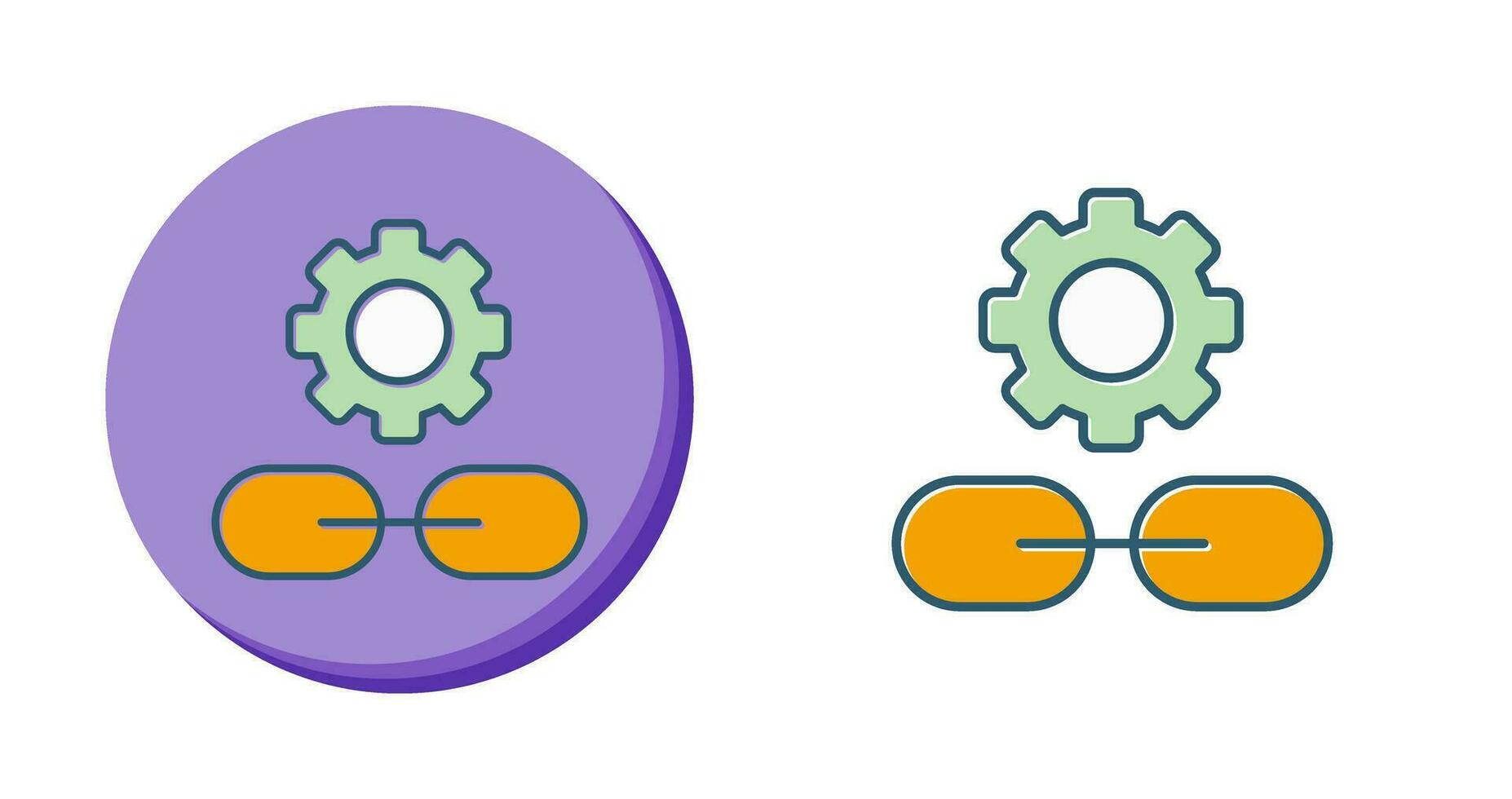 icono de vector de configuración de enlace