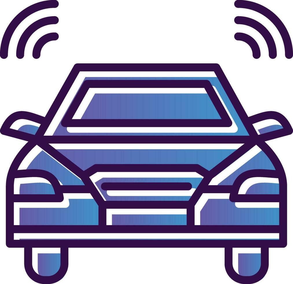 Autonomous car Vector Icon Design