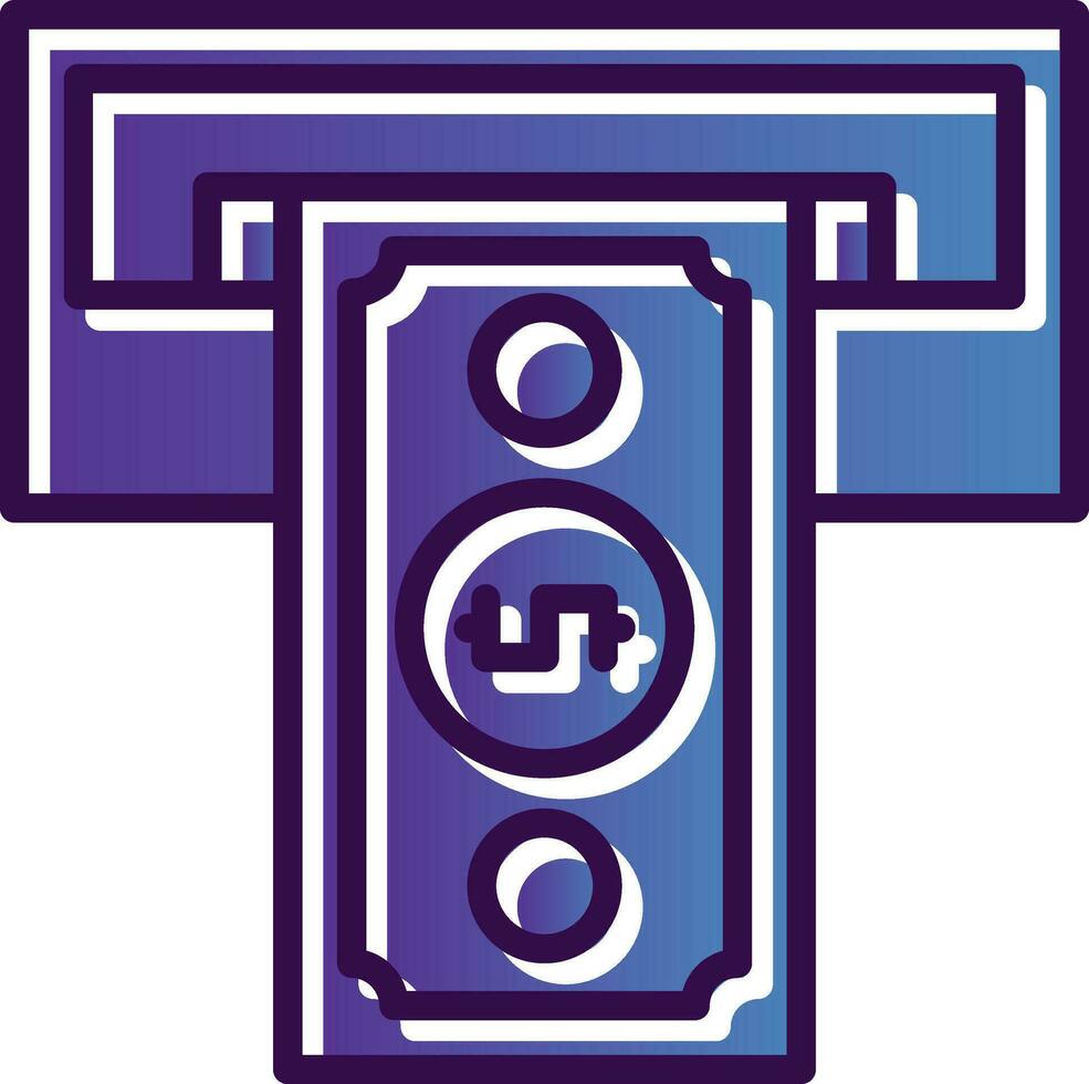 Cash withdrawal Vector Icon Design