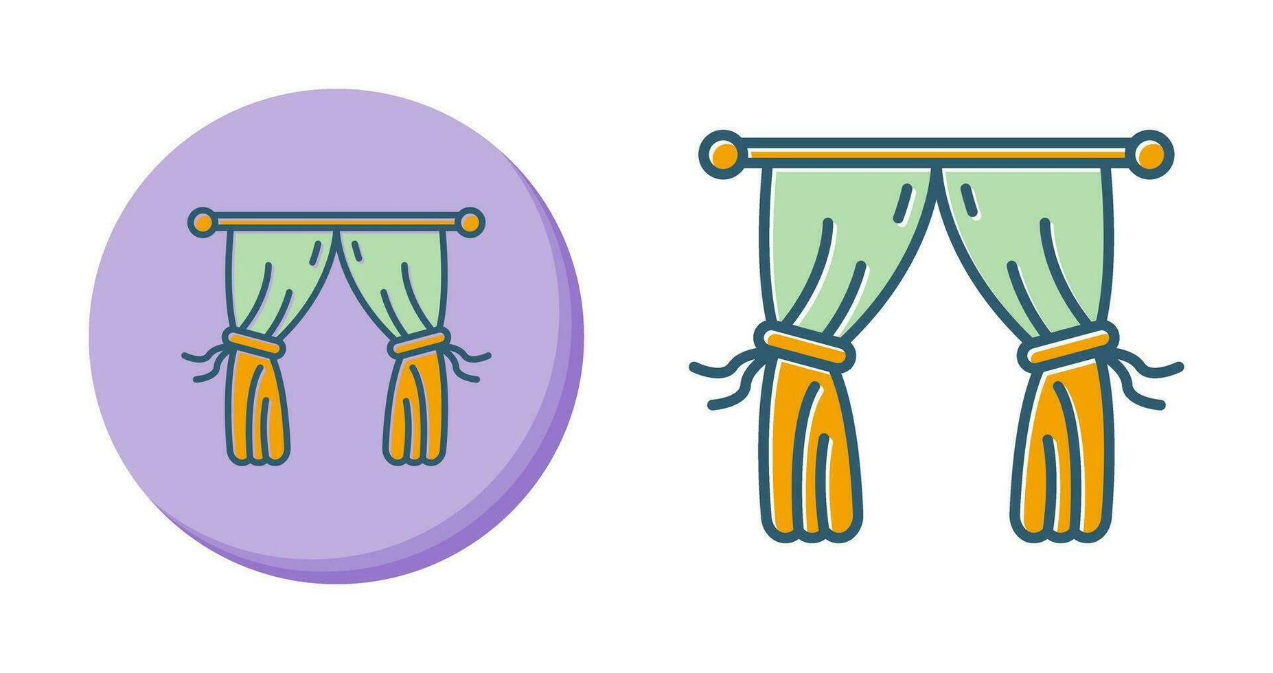 Curtains Vector Icon