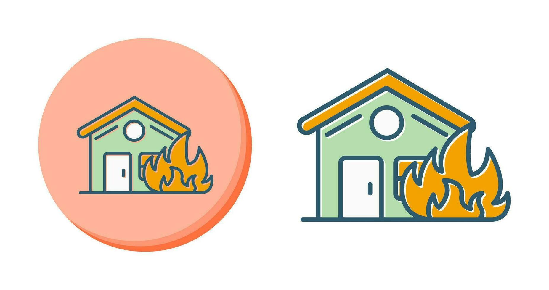 House On Fire Vector Icon