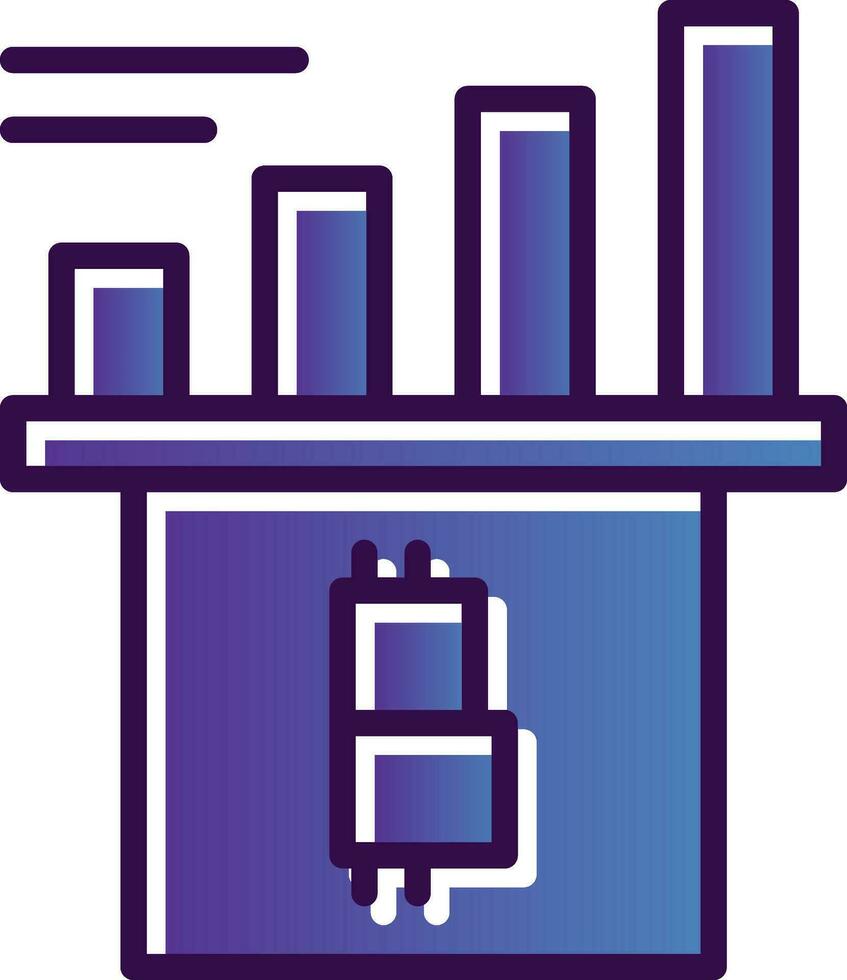 Cryptocurrency growing up Vector Icon Design