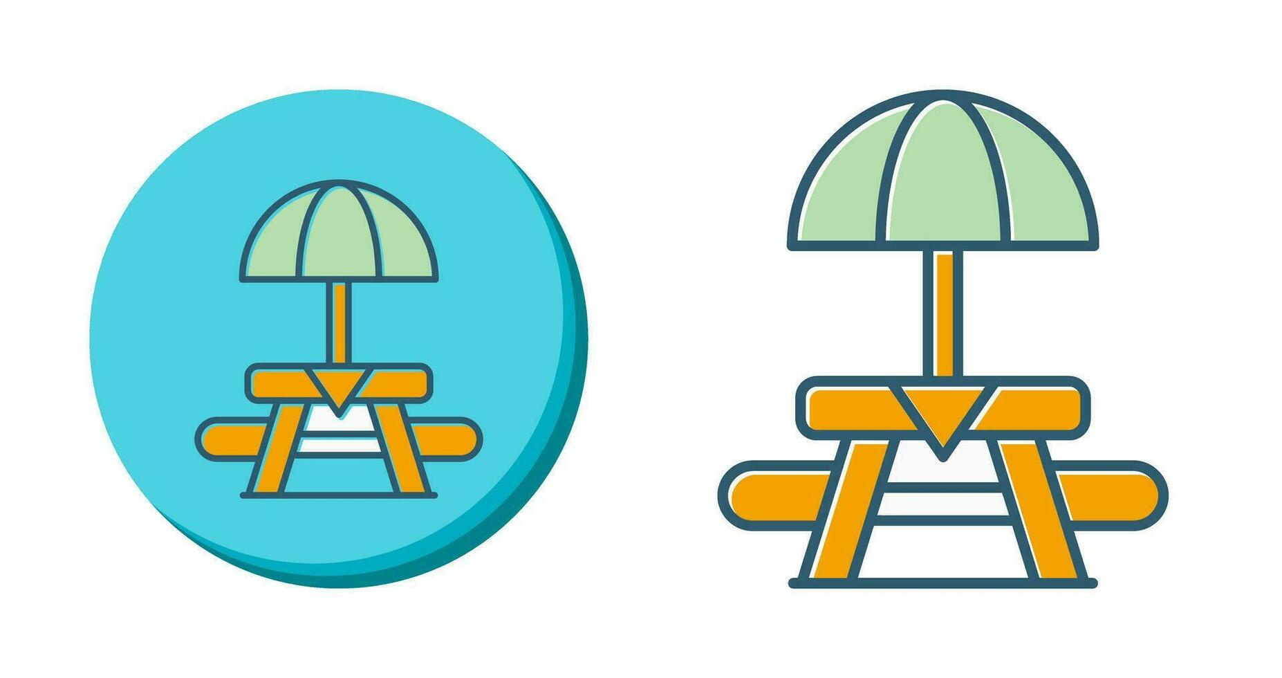 Picnic Table Vector Icon