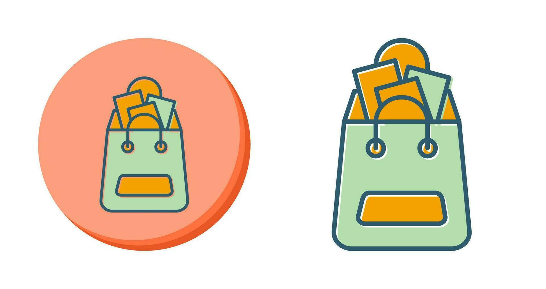 icono de vector de bolsa de compras