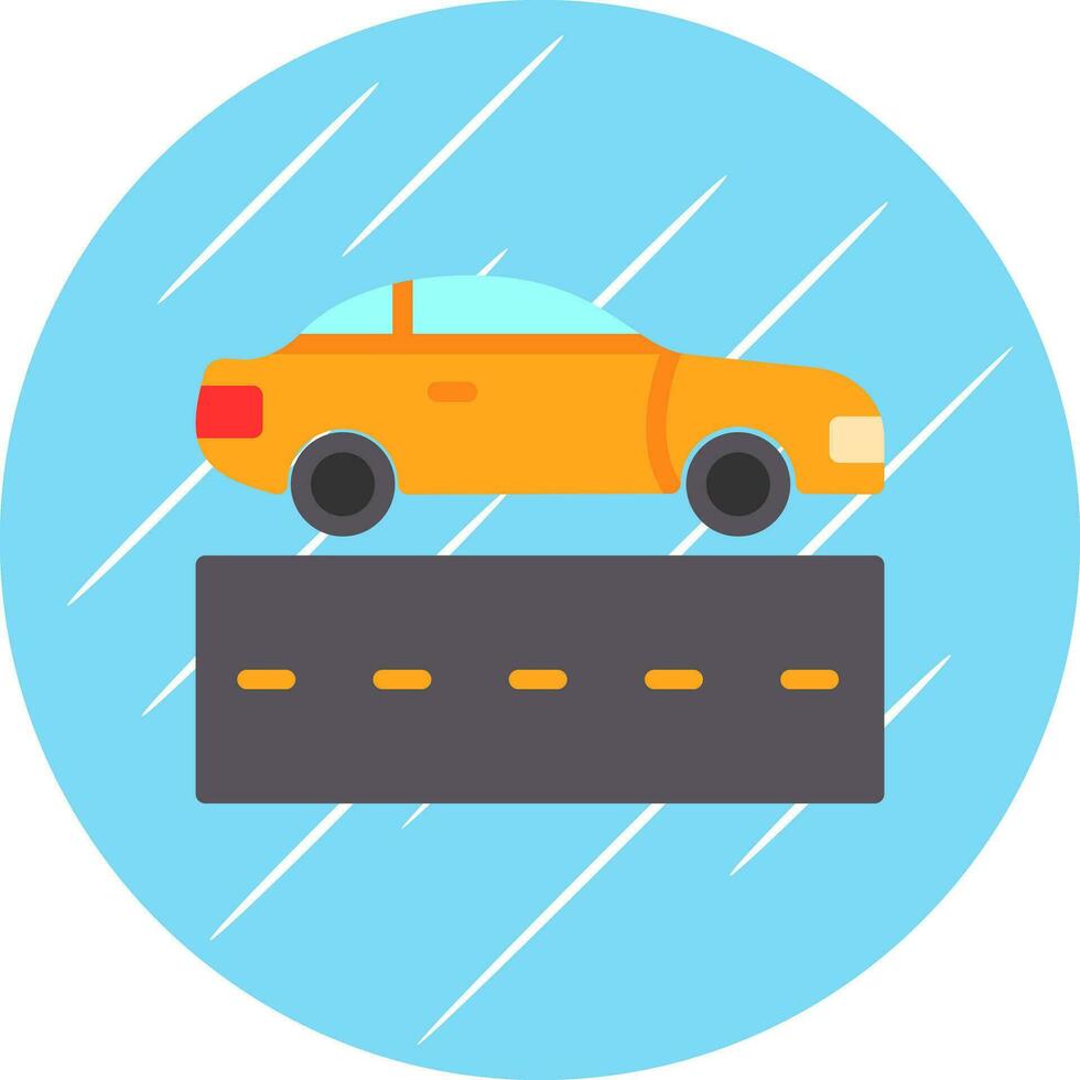 Car Lane Vector Icon Design