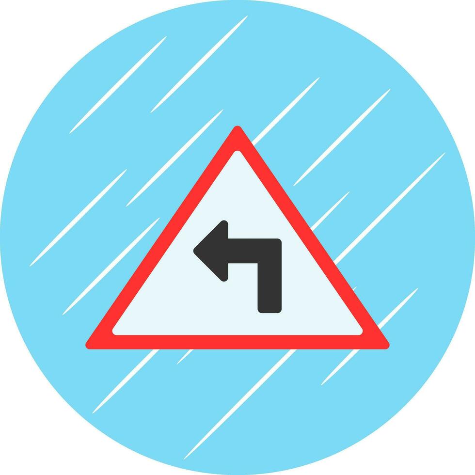 Left Turn Vector Icon Design