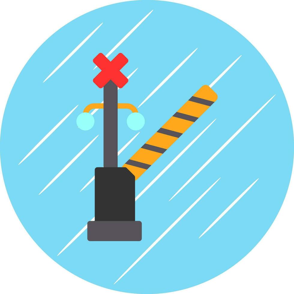 Level Crossing Vector Icon Design