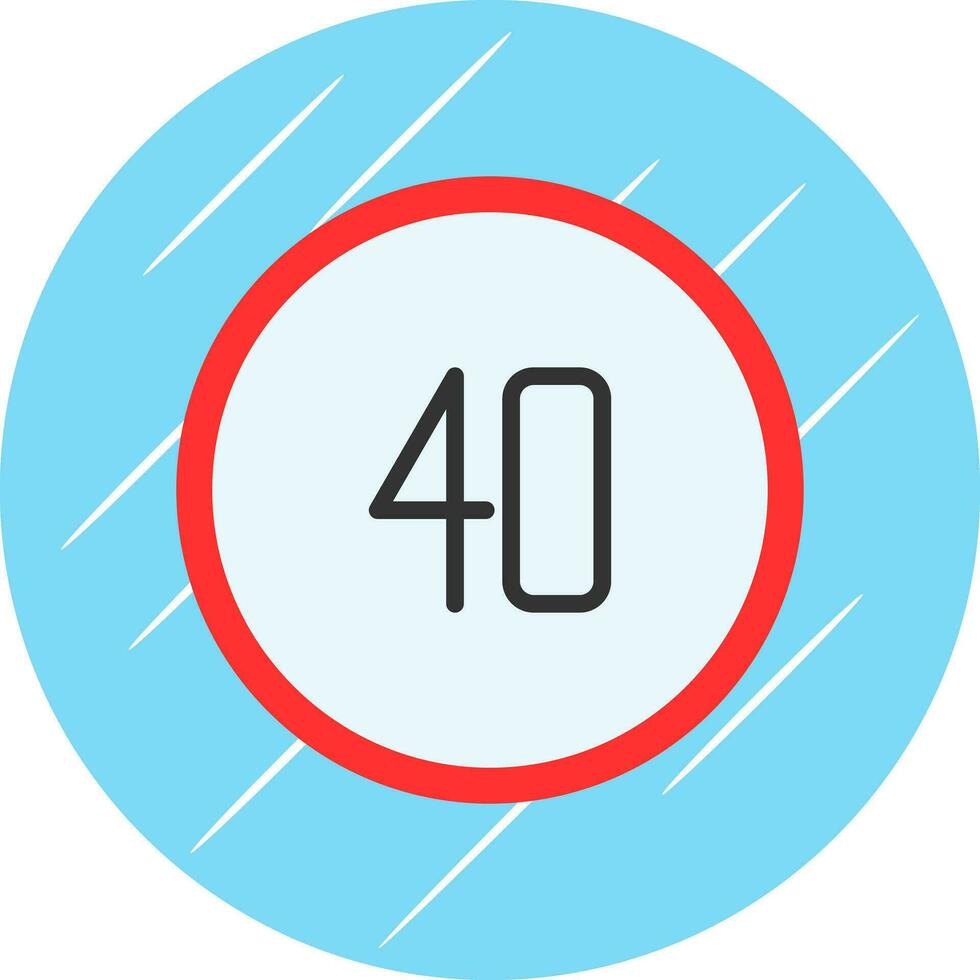 Speed Limit Vector Icon Design