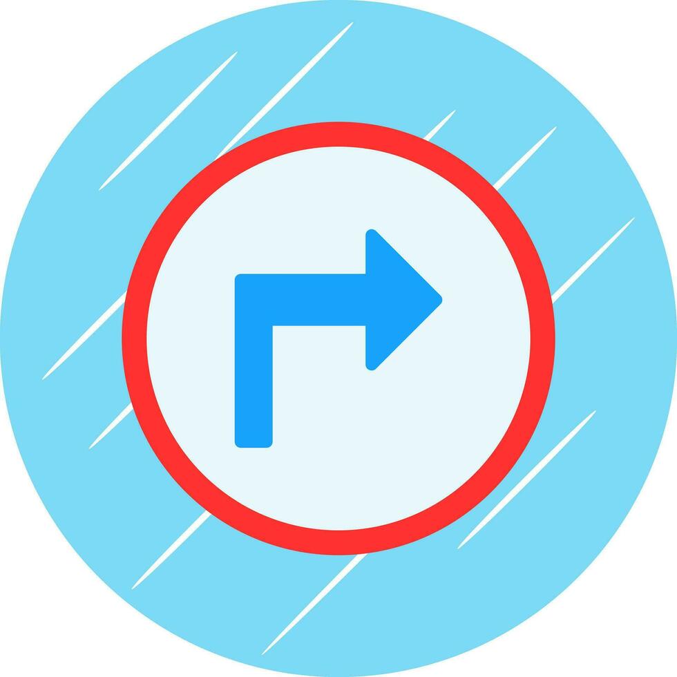 Turn Right Vector Icon Design