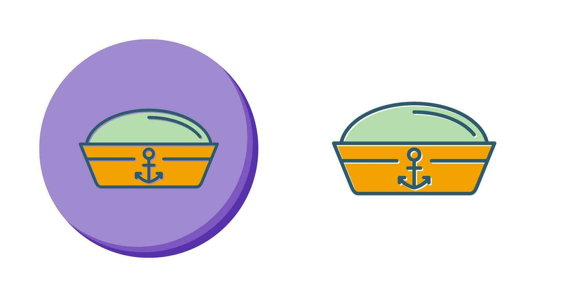 icono de vector de sombrero de marinero