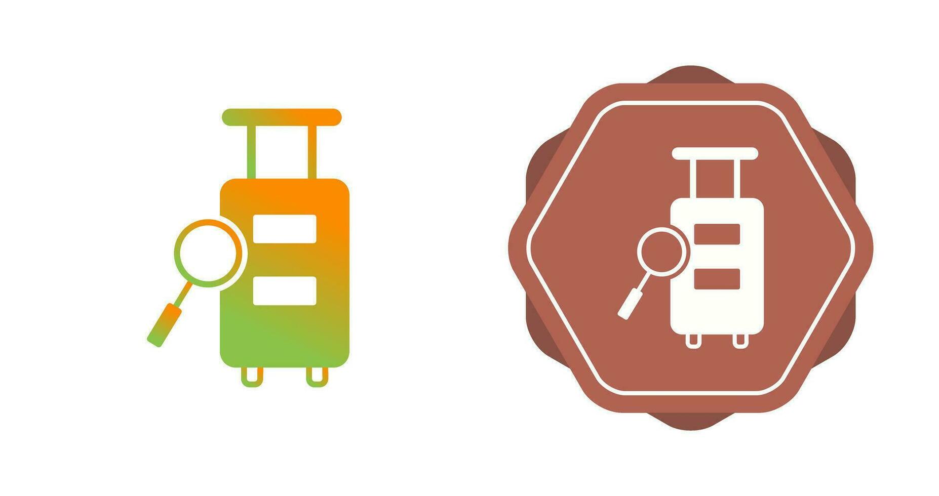 Luggage Inspection Vector Icon