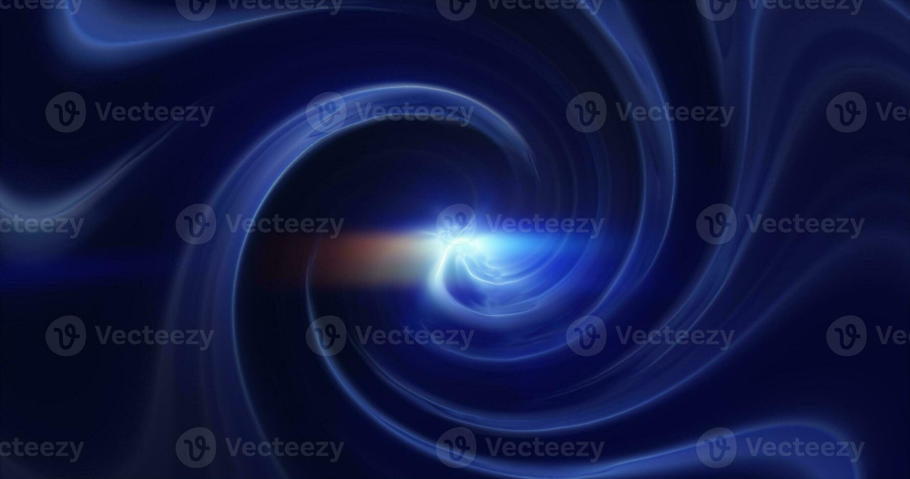 Blue background of twisted swirling energy magical glowing light lines abstract background photo