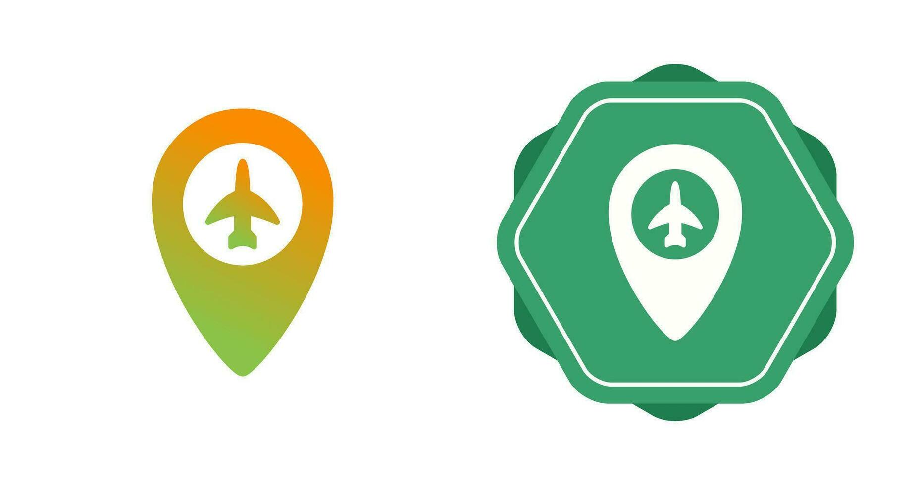 Airport Location Vector Icon