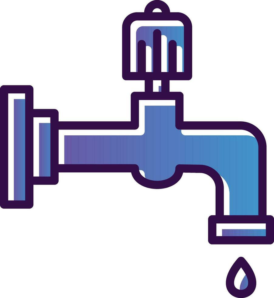 Water faucet Vector Icon Design