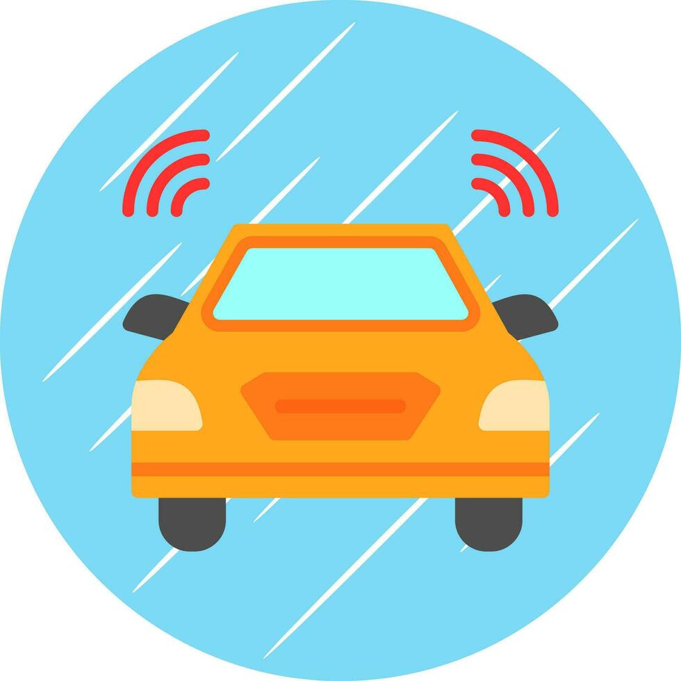 Autonomous car Vector Icon Design