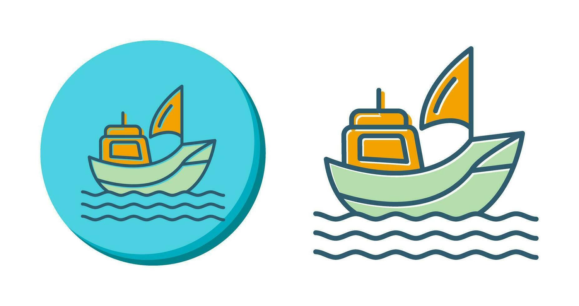 icono de vector de barco