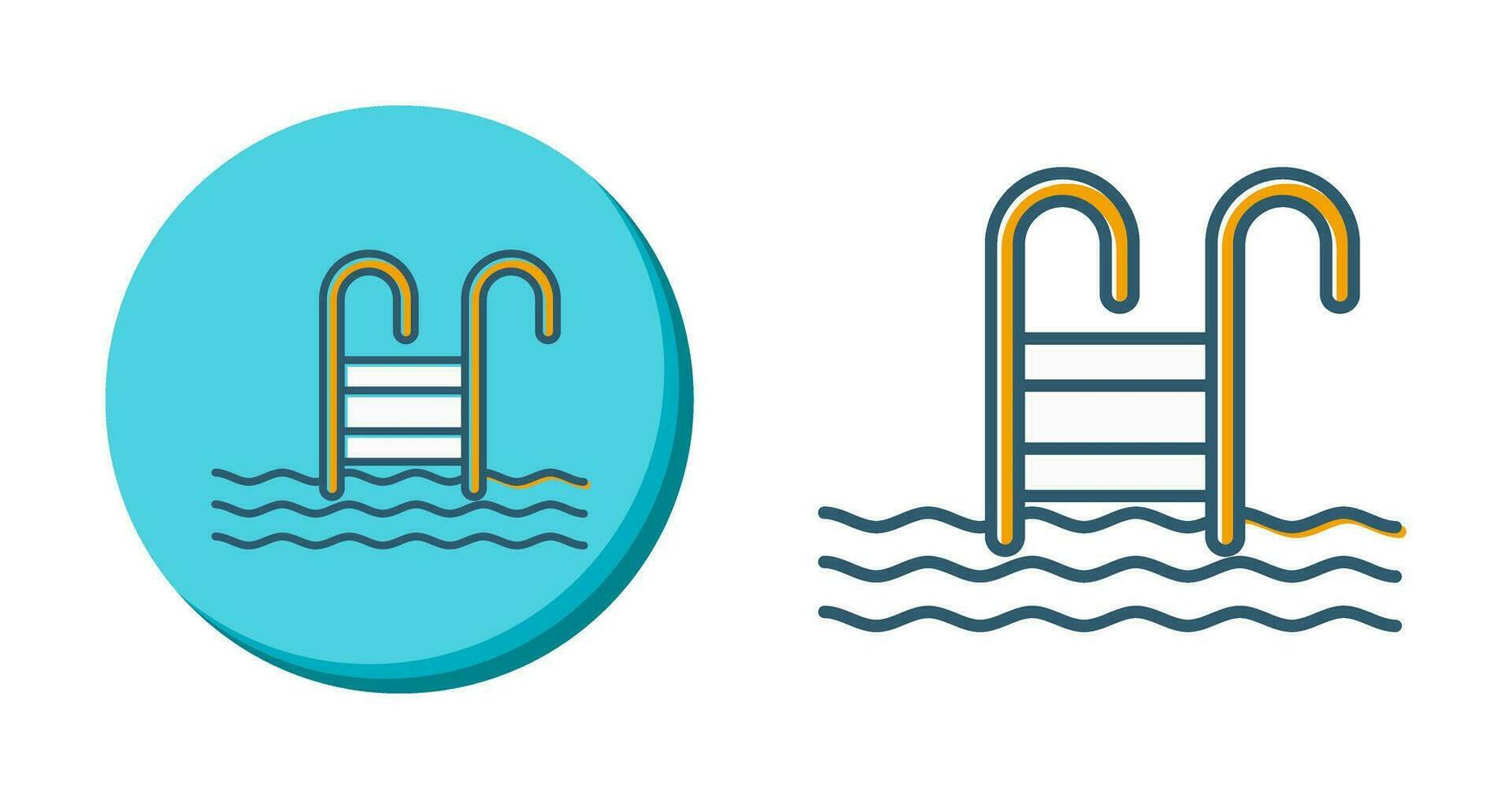 Water Stairs Vector Icon