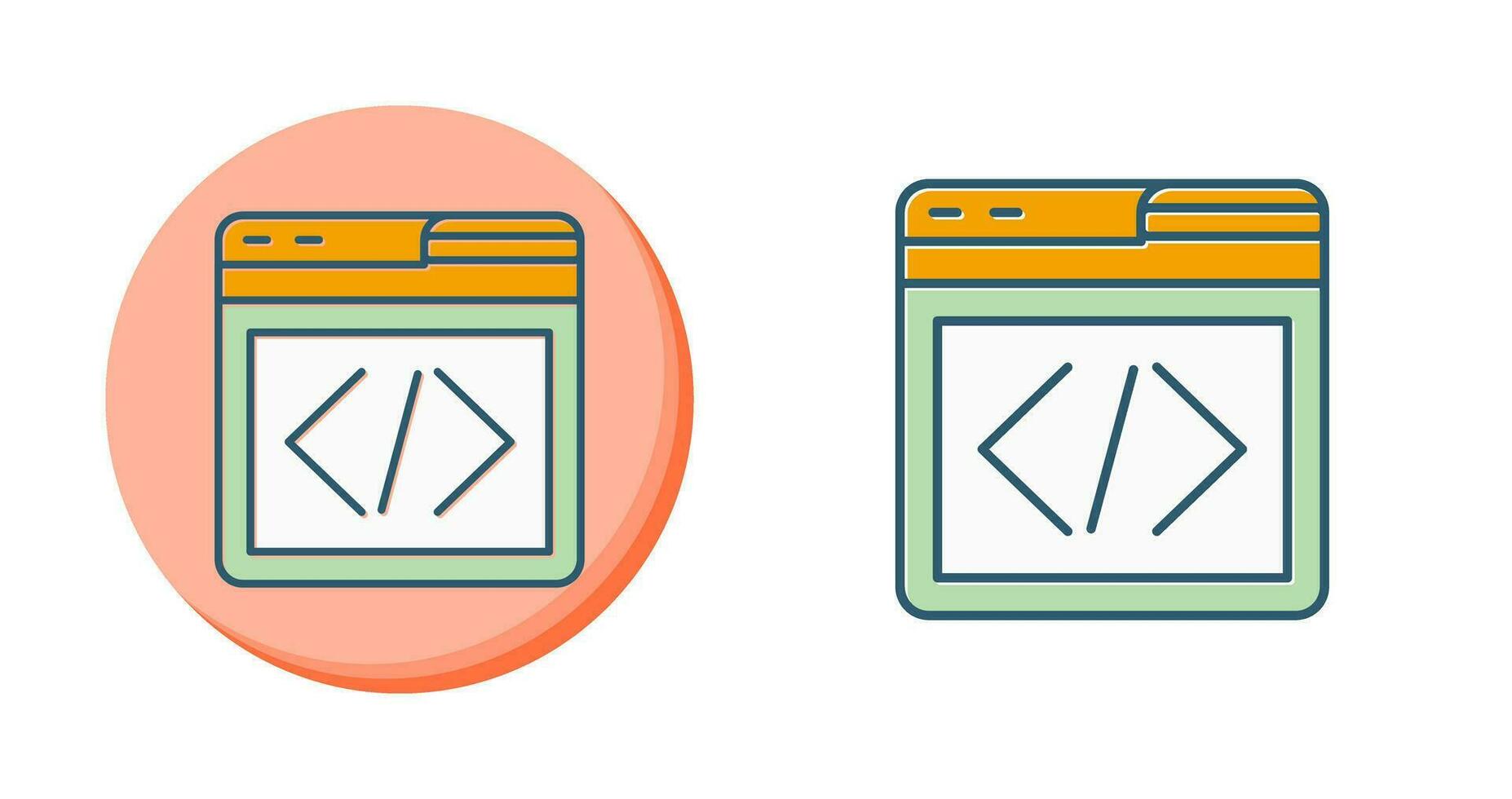 icono de vector de programación web