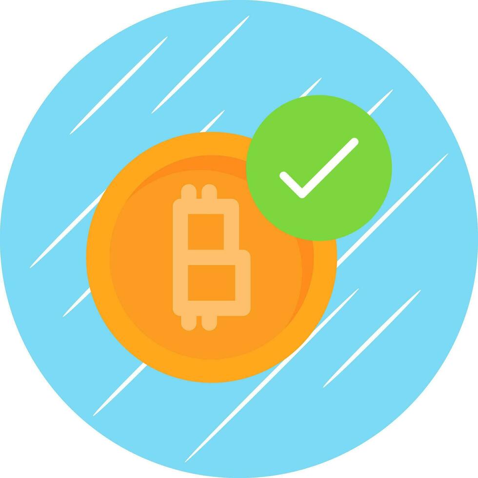 Bitcoin accepted Vector Icon Design