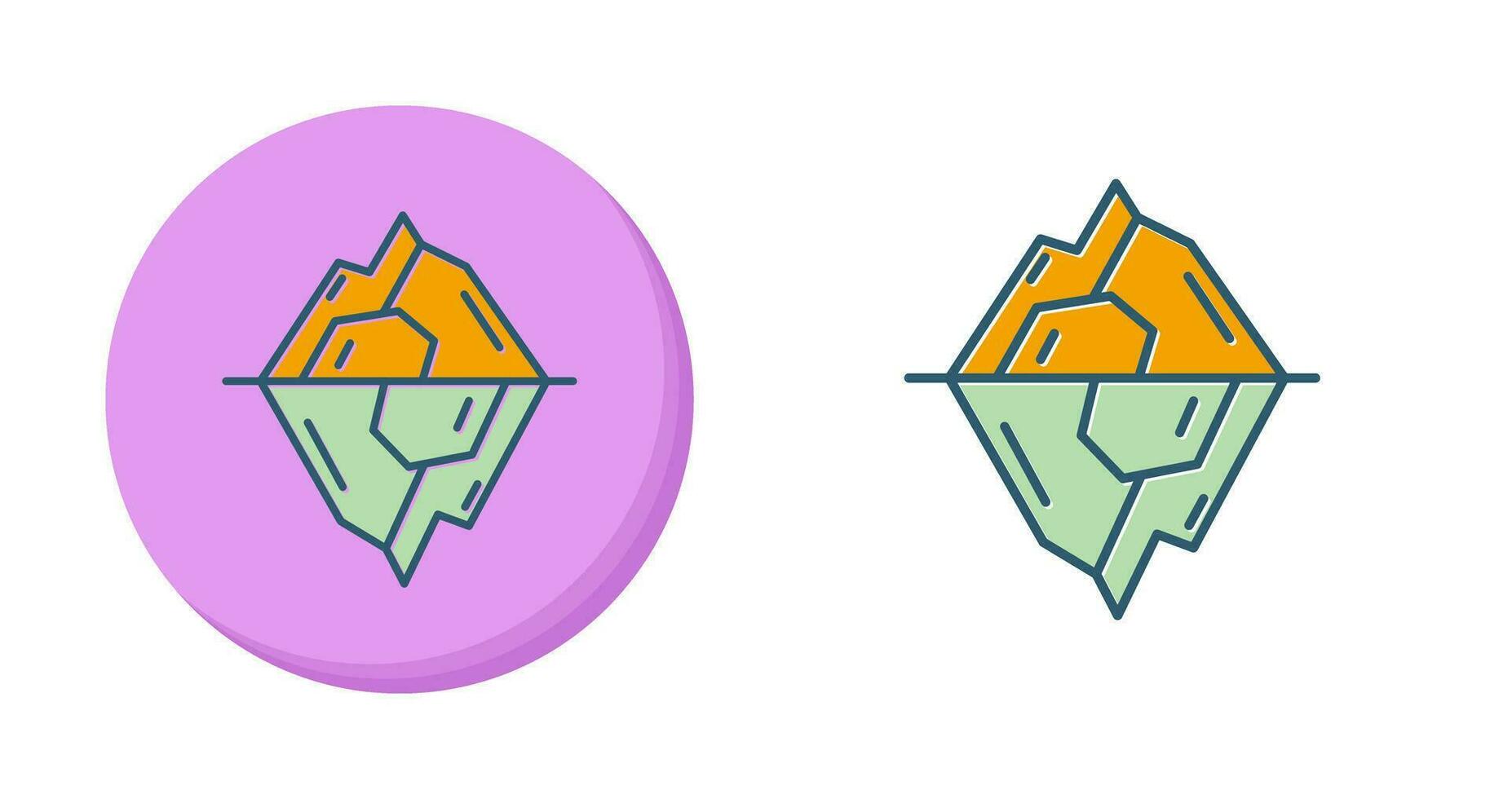 icono de vector de iceberg