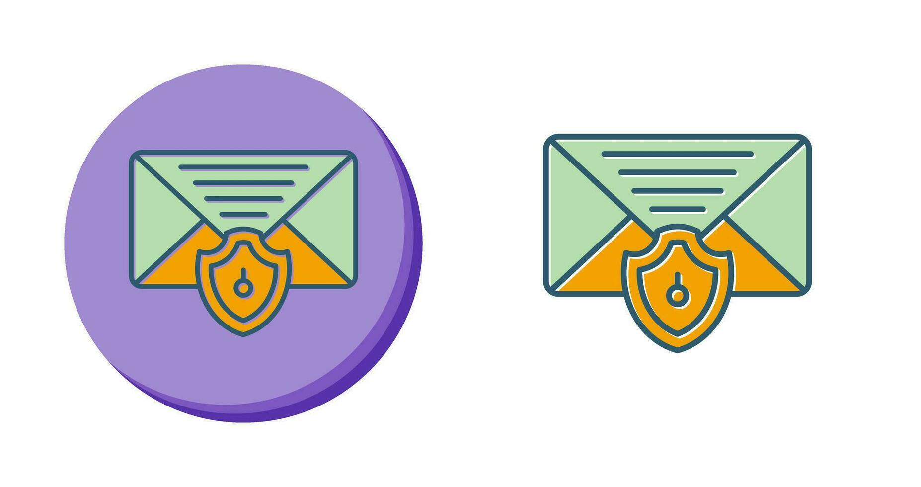 icono de vector de protección de correo