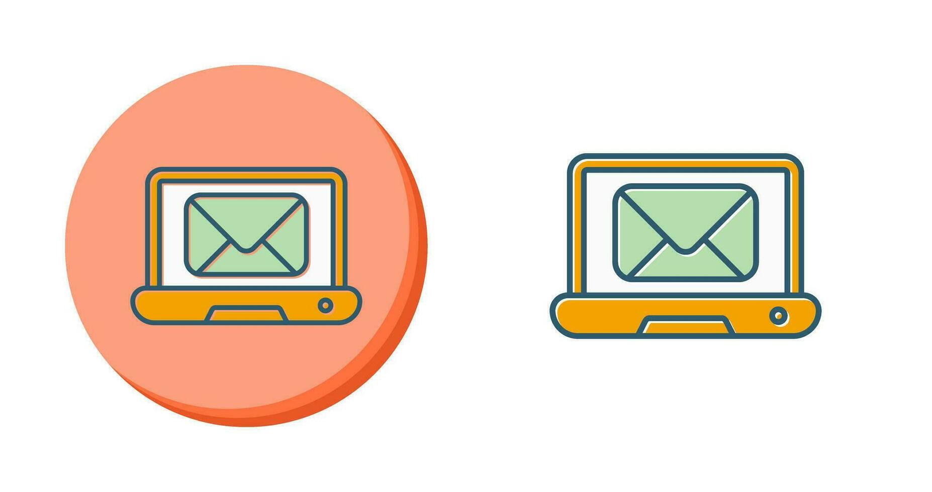 Laptop Mail Vector Icon