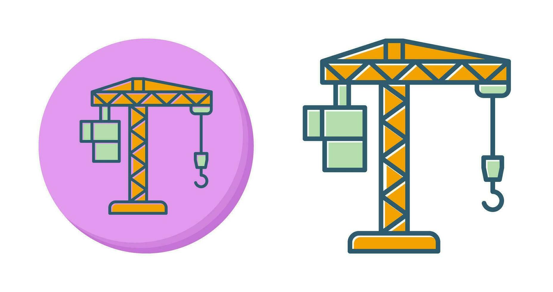 Crane Lifting Vector Icon