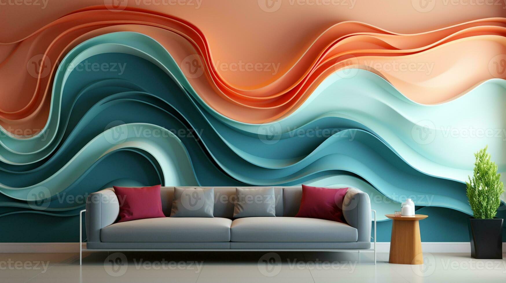 pastel color living room background photo