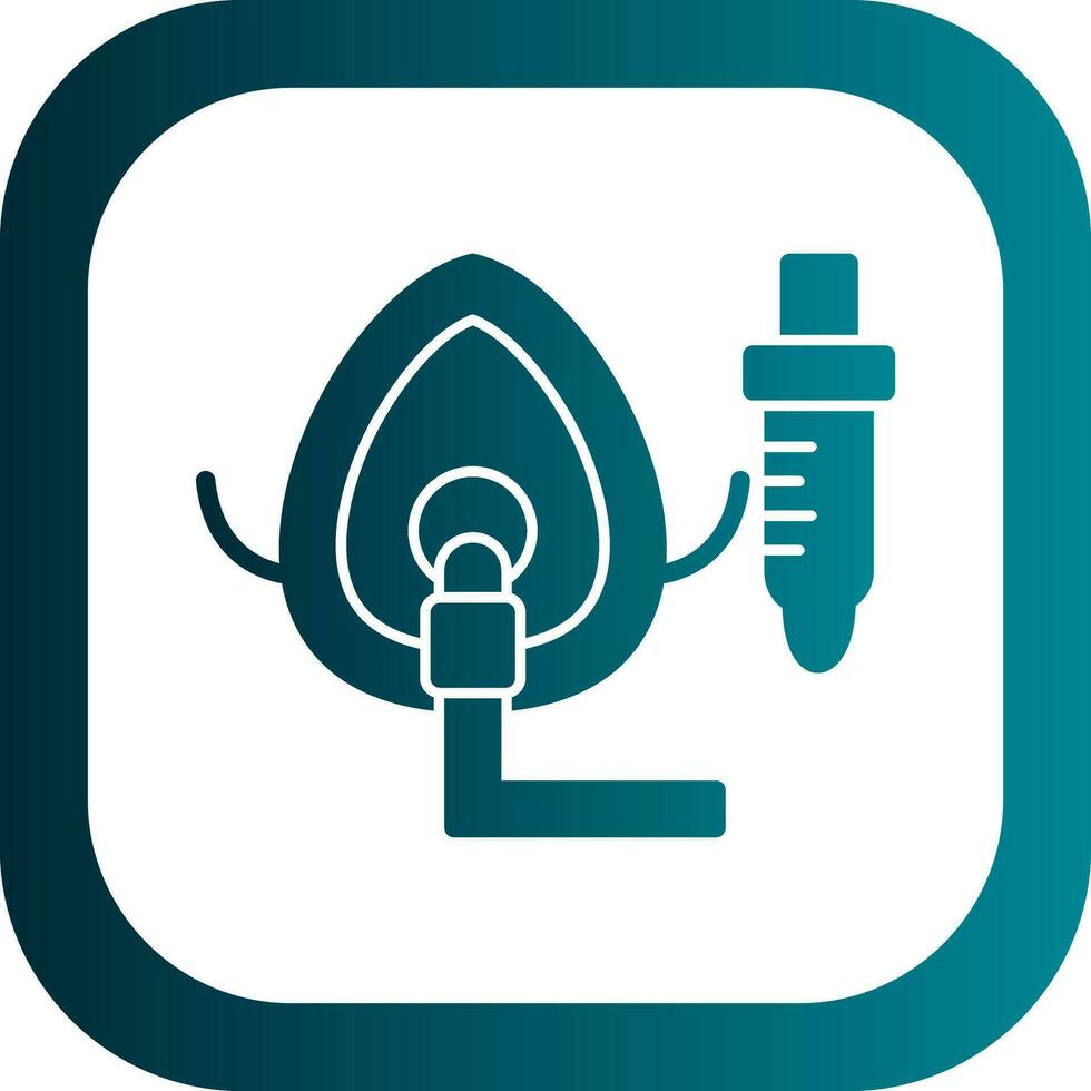 Oxygen Mask Vector Icon Design