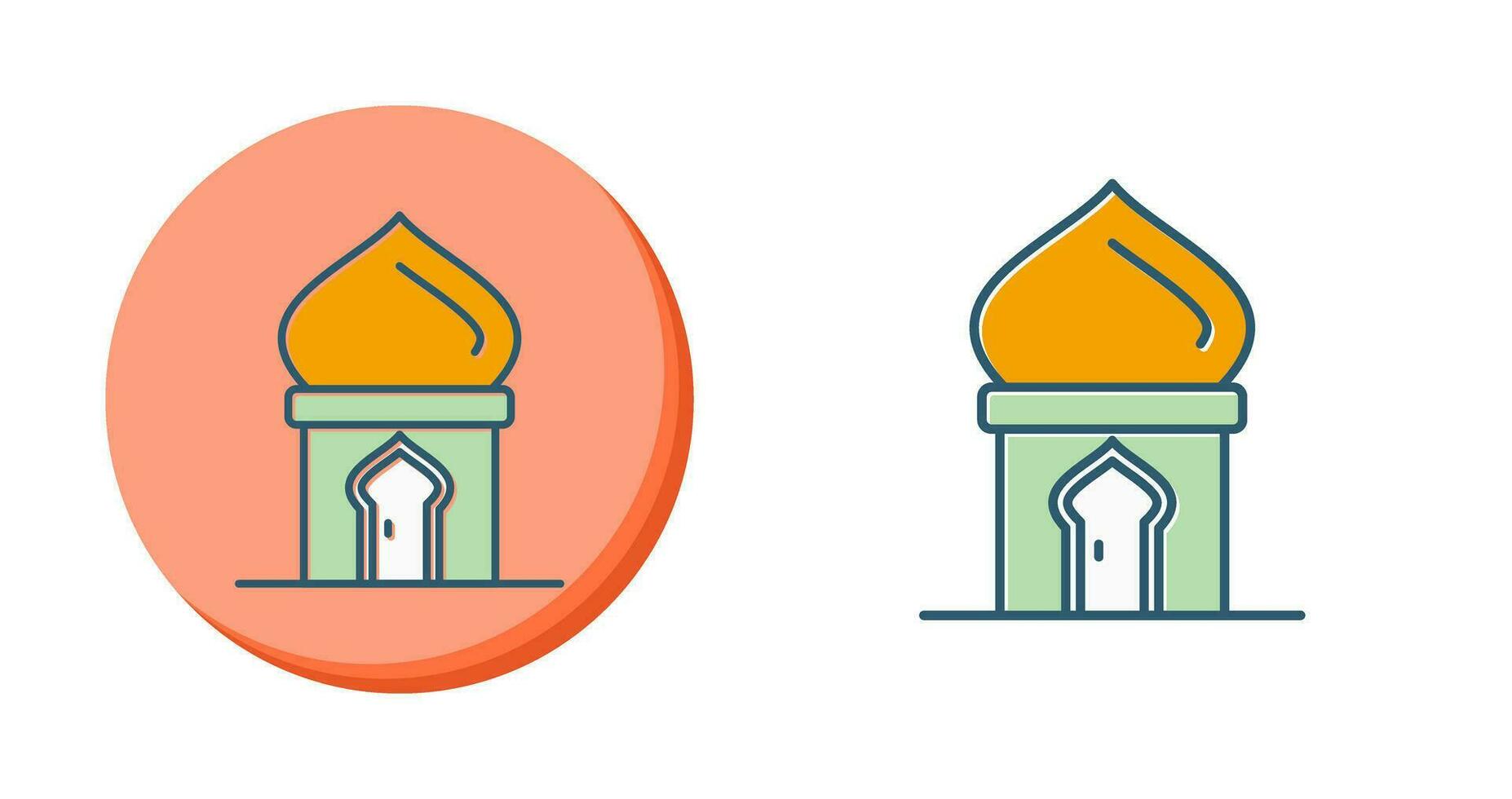 icono de vector de puerta masjid