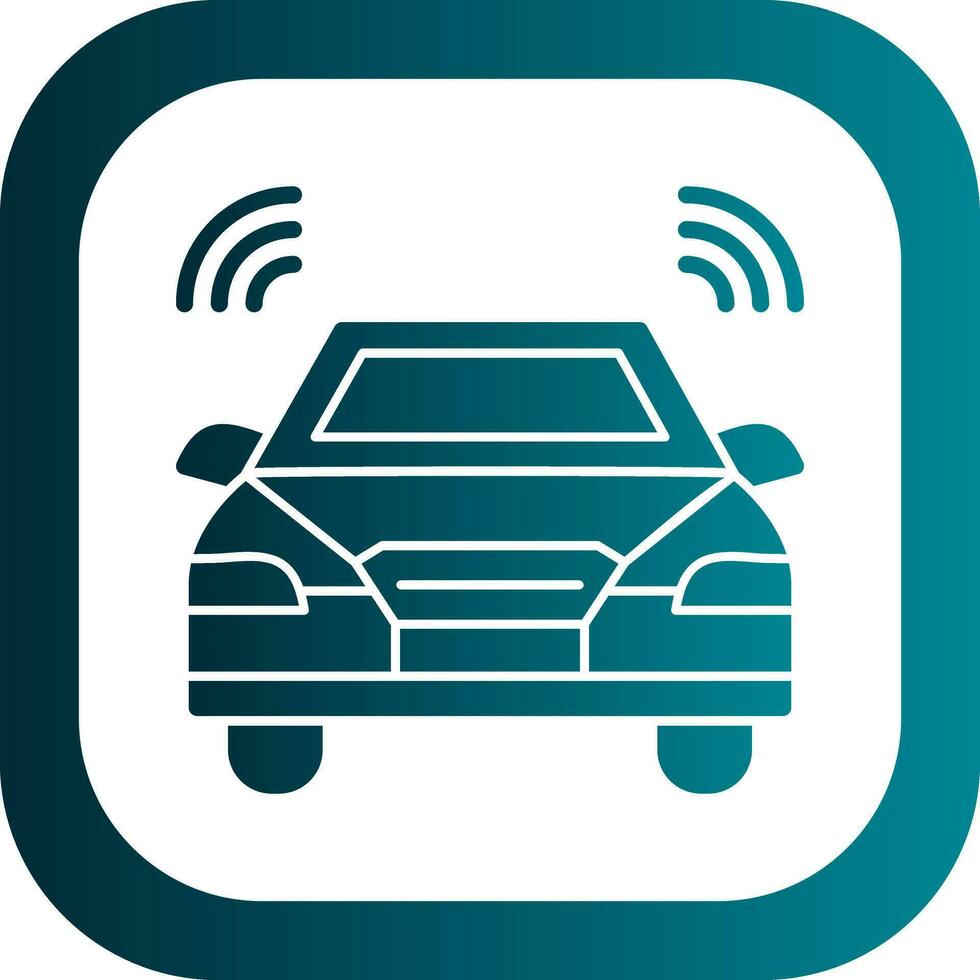 Autonomous car Vector Icon Design