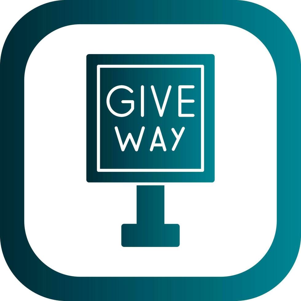 Give Way Vector Icon Design