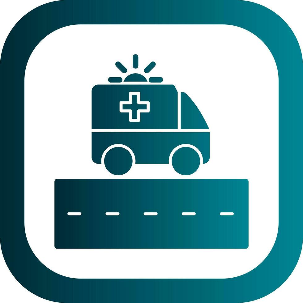 Ambulance Lane Vector Icon Design
