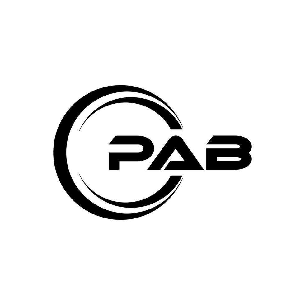 pab letra logo diseño, inspiración para un único identidad. moderno elegancia y creativo diseño. filigrana tu éxito con el sorprendentes esta logo. vector