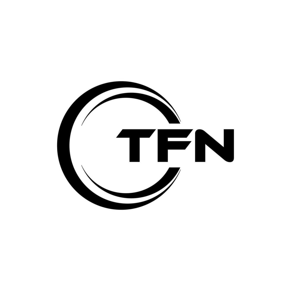 tfn letra logo diseño, inspiración para un único identidad. moderno elegancia y creativo diseño. filigrana tu éxito con el sorprendentes esta logo. vector